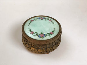 Antique French Victorian Floral Trinket