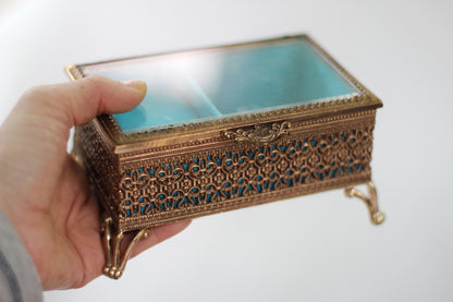 Antique Turquoise Jewelry Box