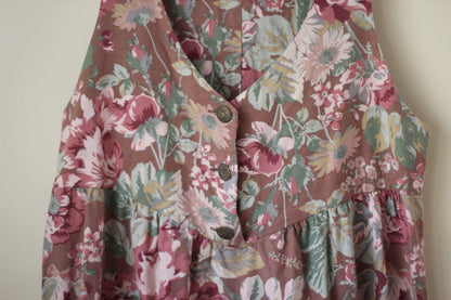 Vintage Floral Brown Laura Ashley Dress