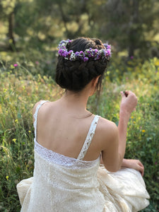 Preorder * Purple Dried Flowers Goddess Crown