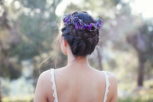 Preorder * Purple Dried Flowers Goddess Crown