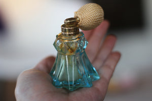 Vintage Irice Green Atomizer Perfume Bottle