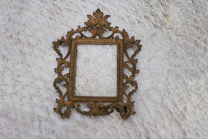 Antique Cast Iron Victorian Bronze Frame
