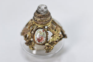 Antique Guildcrest Birds Flowers Perfume Bottle