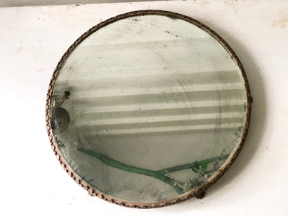 Antique Rounded Lion Feet Mirror Tray