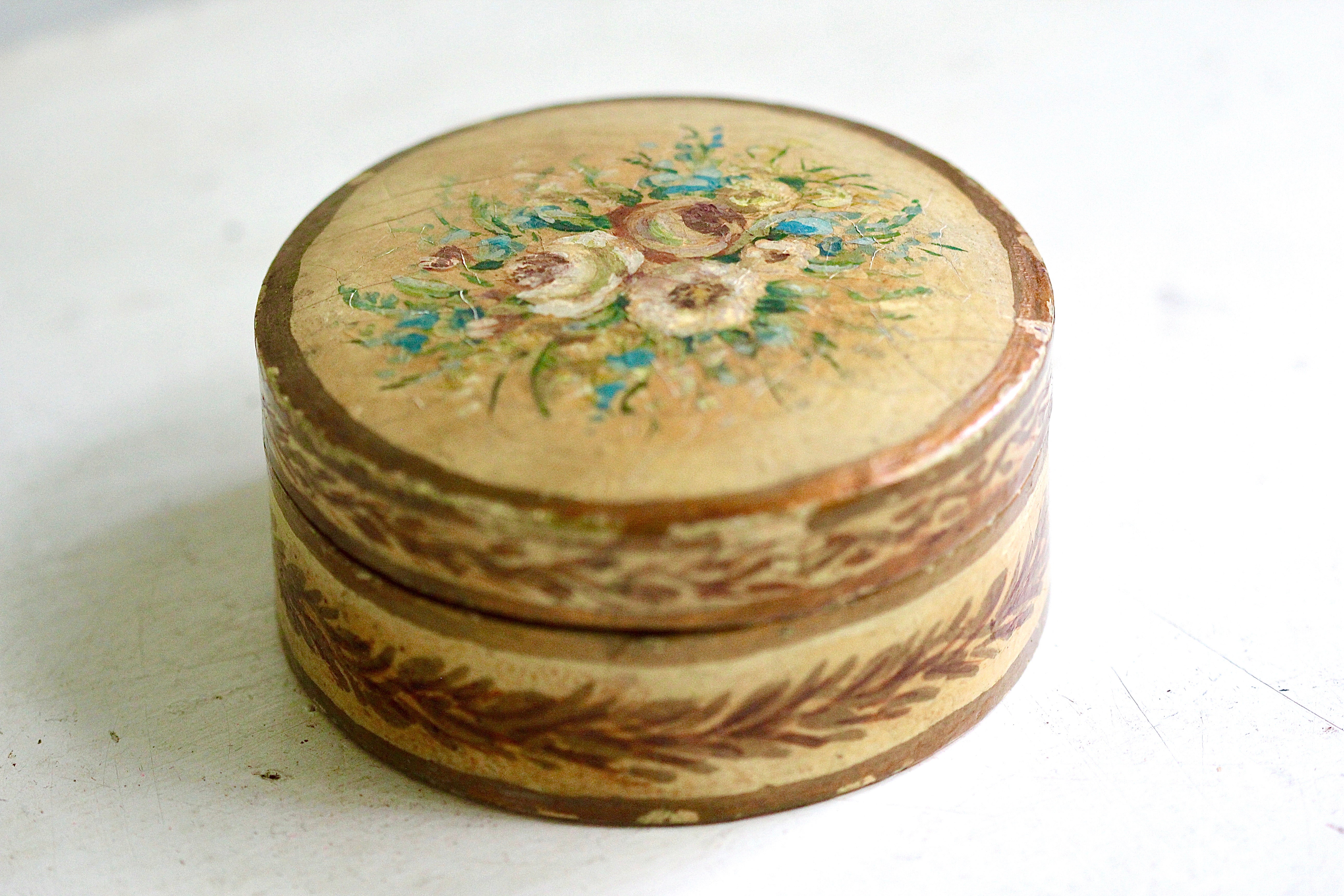 Vintage Floral Cardboard Box