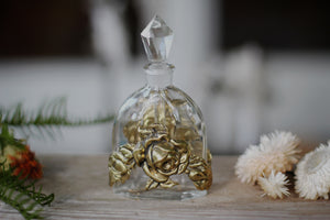 Antique Crystal Filigree Collar Perfume Bottle