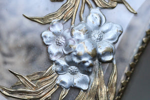 Antique French Victorian Floral Small jewelry Box