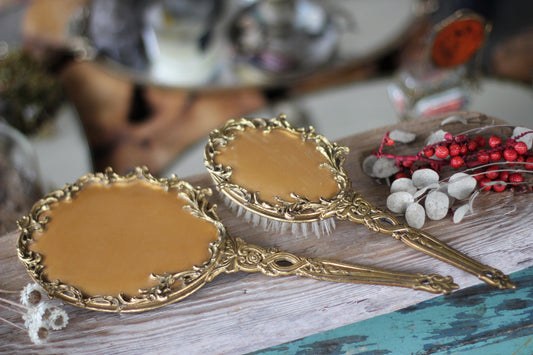 Antique Matson Gold Gilt Vanity Set
