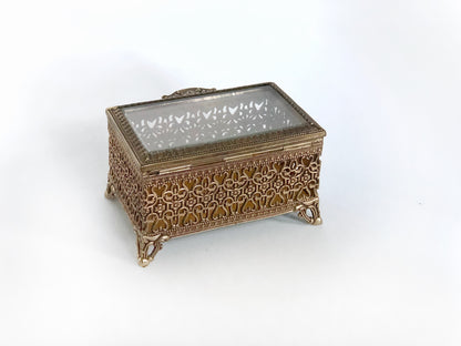 Vintage Lace Bronze Jewelry Box