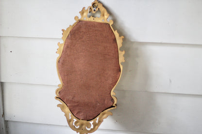 Antique Florentine Syroco Framed Mirror Shelf