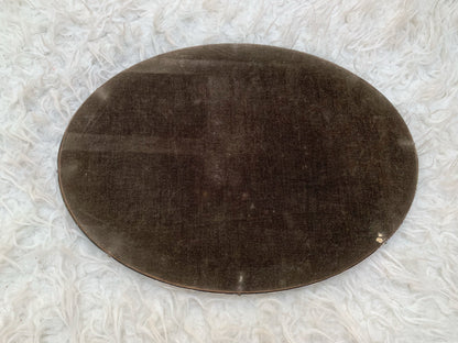 Antique Floral Silver Mirror Tray