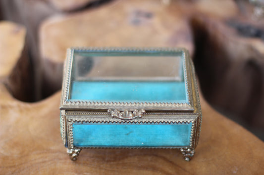 Antique Turquoise Jewelry Box