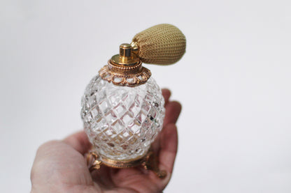 Antique Stylebuilt Ormolu Atomizer Perfume Bottle