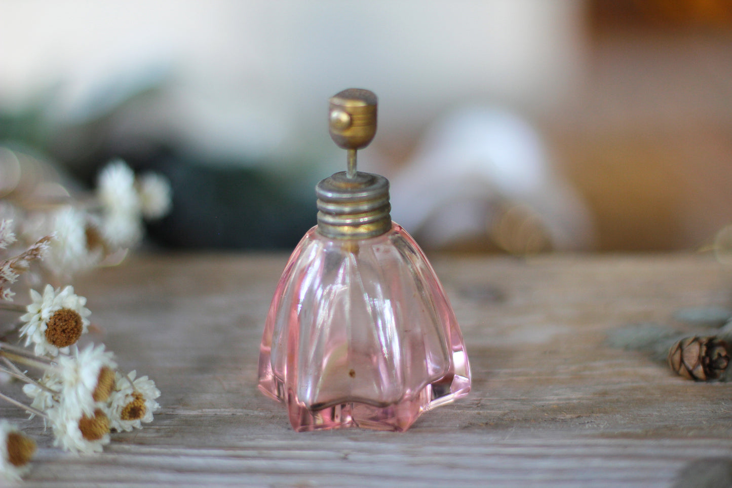 Antique Pink Perfume Bottle