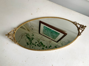 Floral Antique Mirror Tray