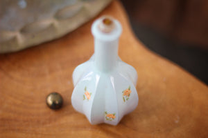 Antique Floral Roses Light Blue Perfume Bottle