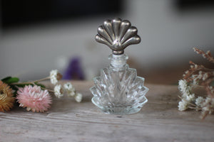 Antique Silver Seashell Perfume Bottle