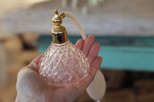 Antique Pink Long Spray Automizer Perfume Bottle