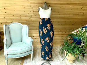 Vintage Floral Navy Carol Anderson Skirt