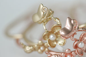 Floral Butterfly & Ladybug Hair Prong