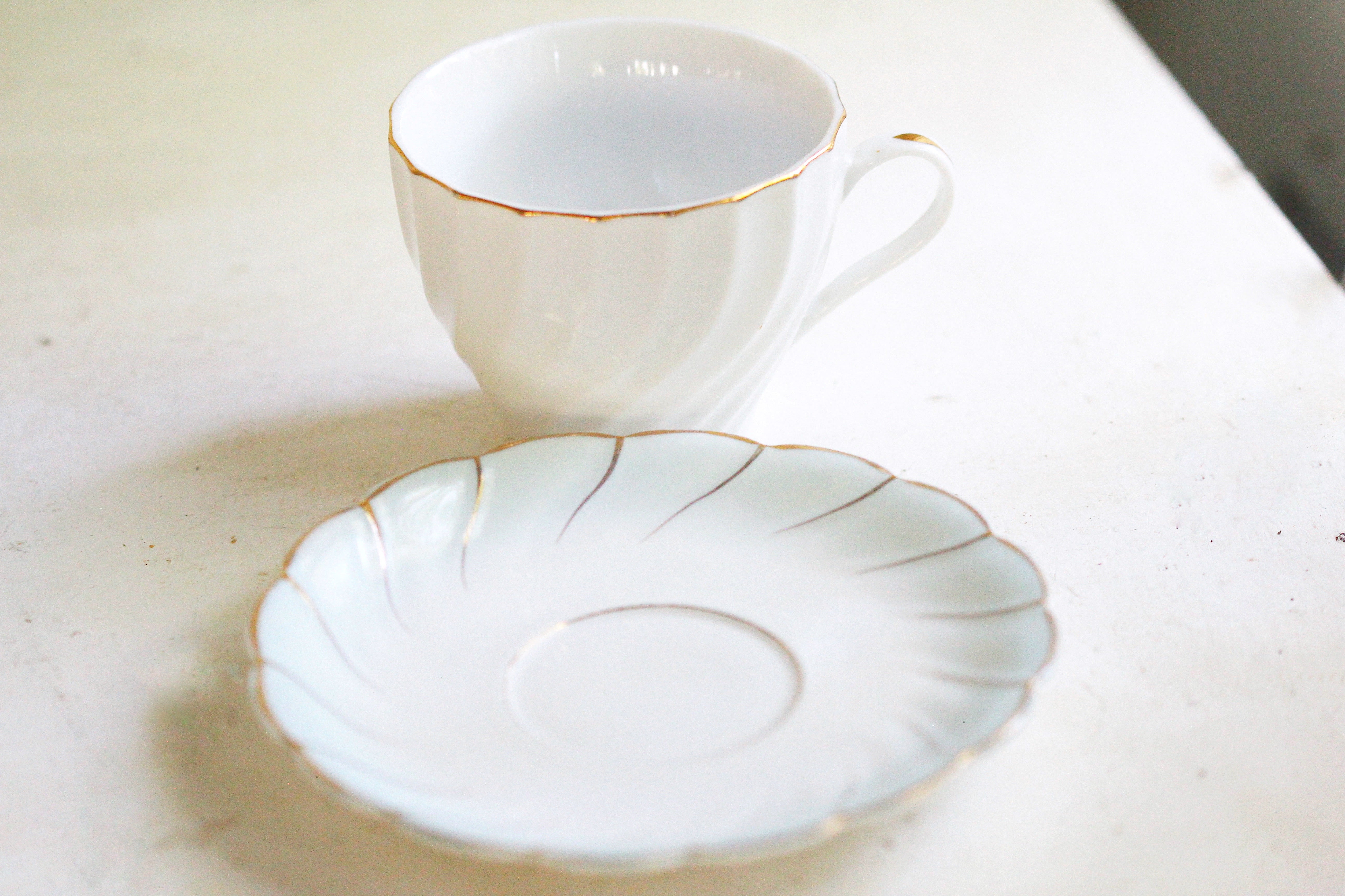 Antique Pastel Blue Tea Cup Set