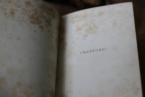 Antique Book, "Cranford" By Mrs. Caskell NY 1894 Hardback.