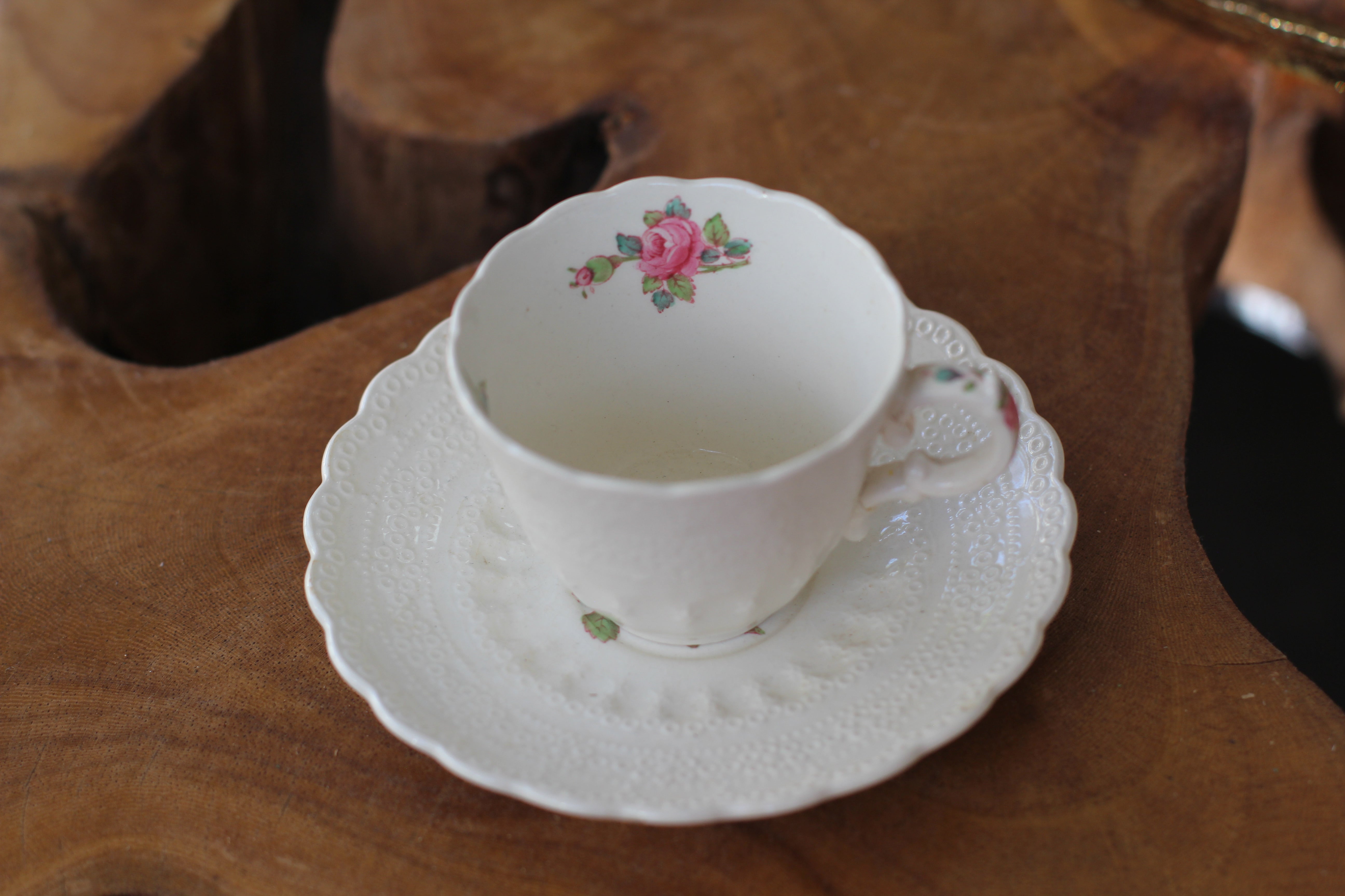 Antique Floral Spode Jewel Copeland Cup & Saucer