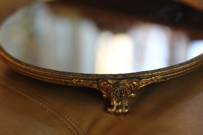 Antique Rounded Lion Claw Feet Mirror Tray