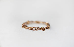Preorder* Swirly Floral Loops Diamonds Ring