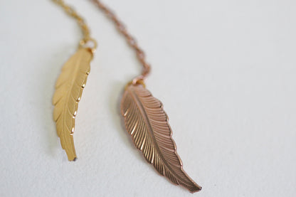 Crystals Leaf Chain Bobby Pin