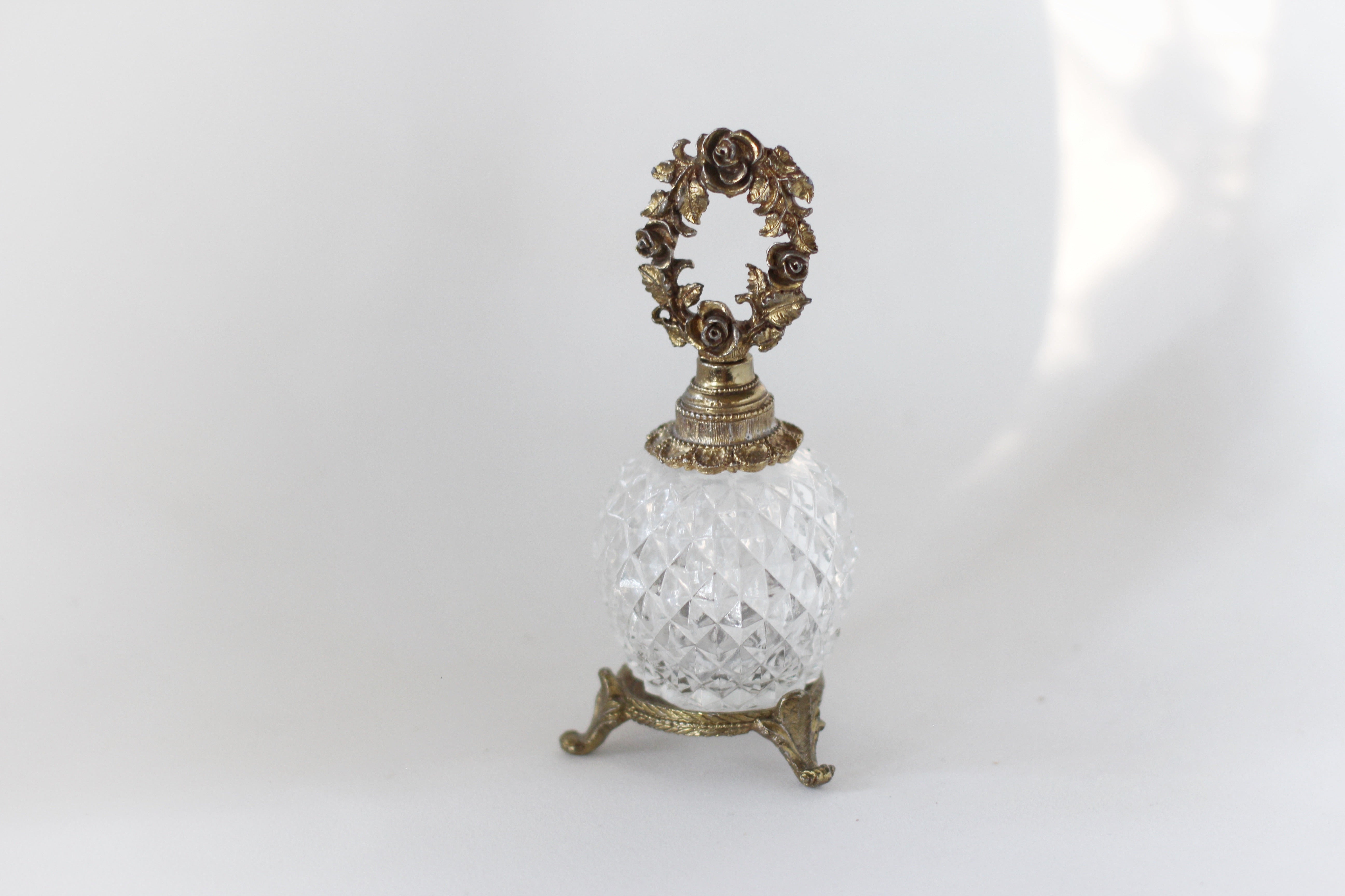 Antique Floral Wreath Perfume Bottle