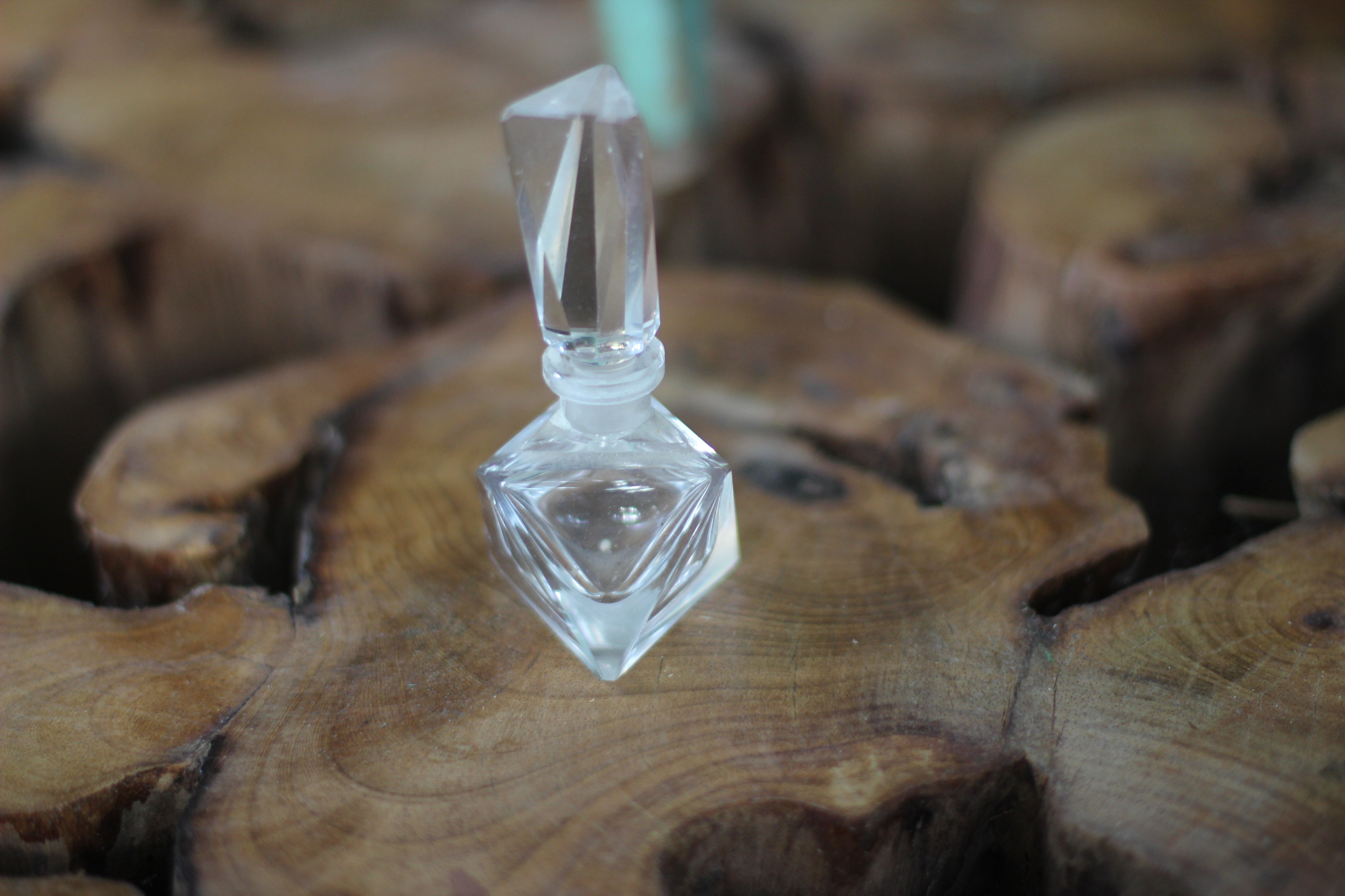 Antique Crystal Glass Perfume Bottle