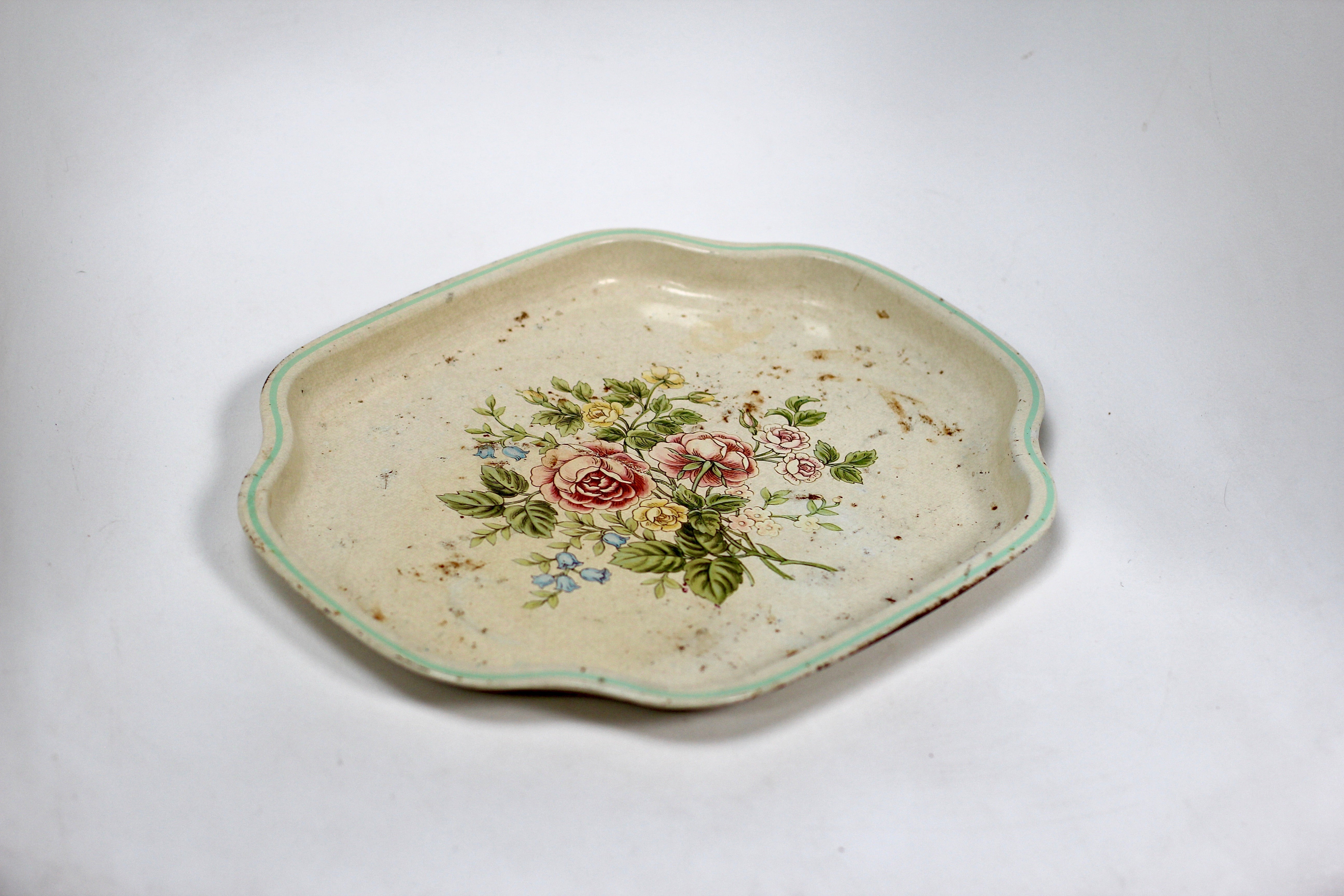 Vintage Avon Floral Tin Tray