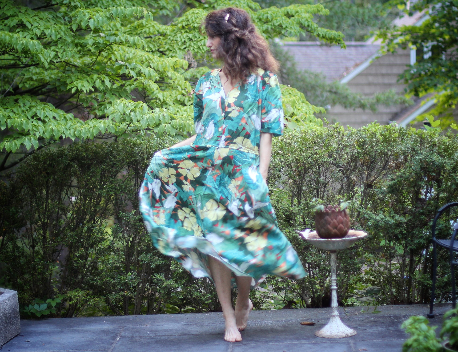 Vintage Green Floral Carol Anderson Dress Avigail Adam Vintage Green Floral Carol Anderson Dress Avigail Adam