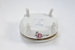 Antique Floral Porcelain Trinket