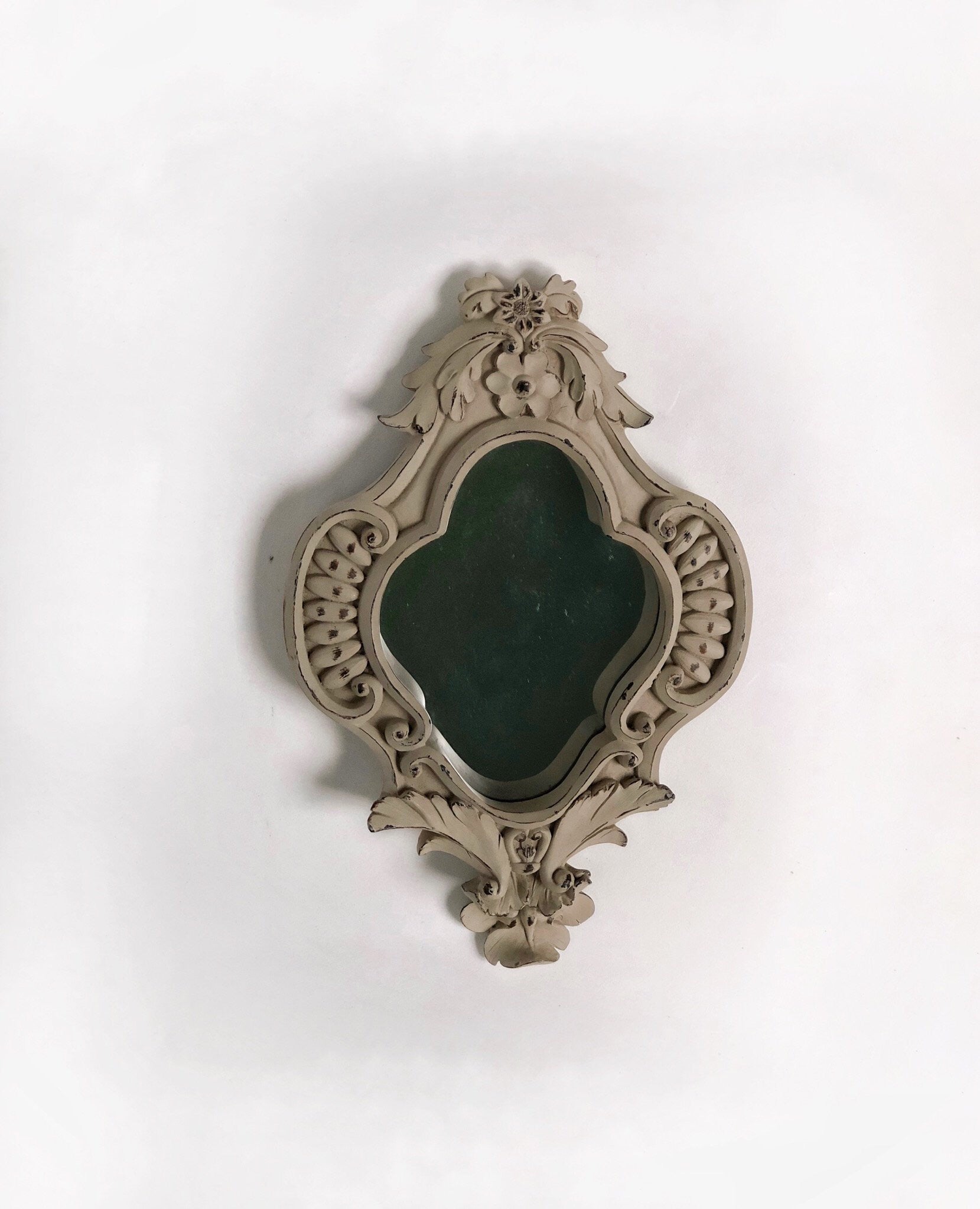 Florentine White Hanging Mirror