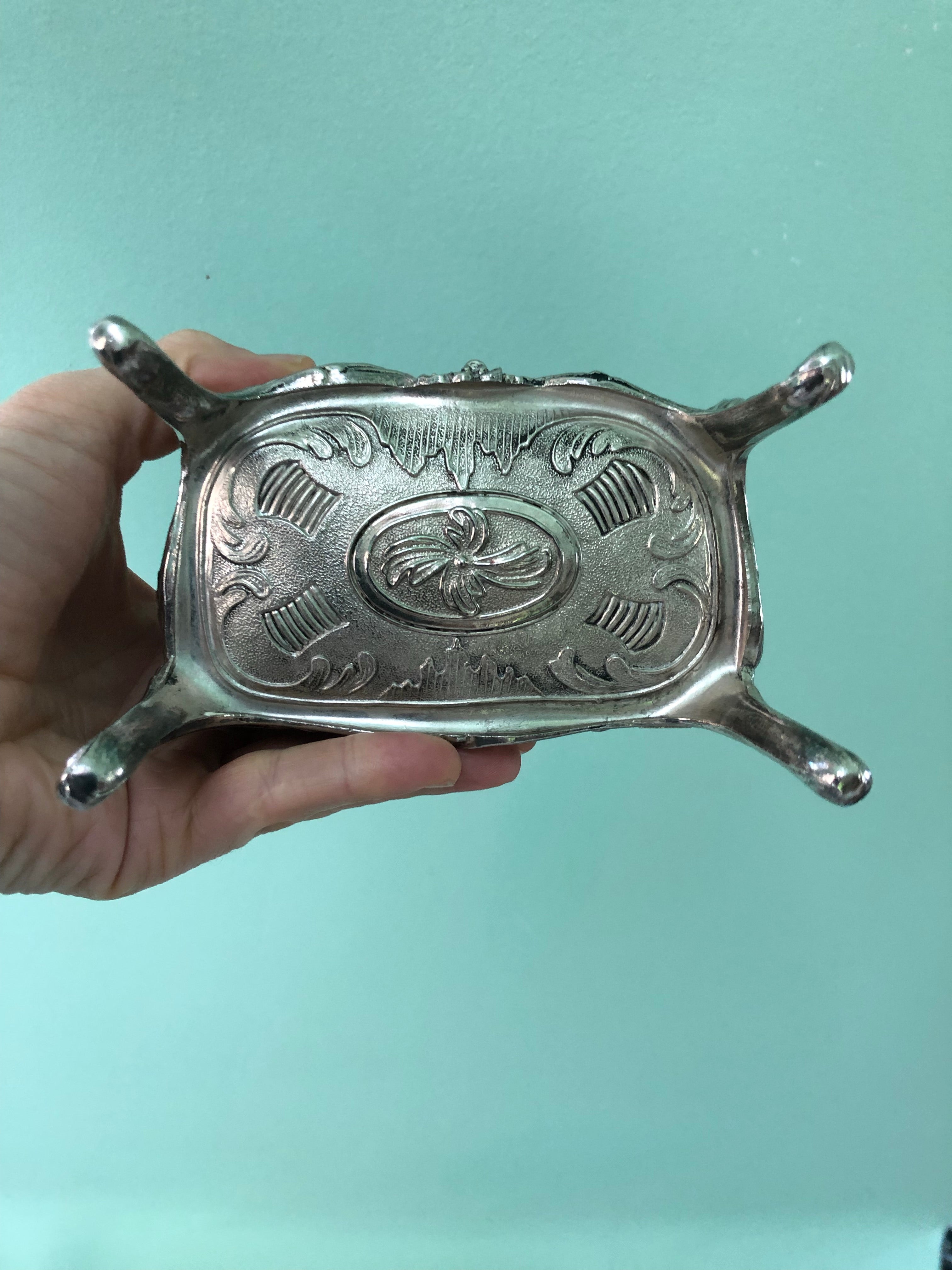 Silver Art Nouveau Jewelry Box