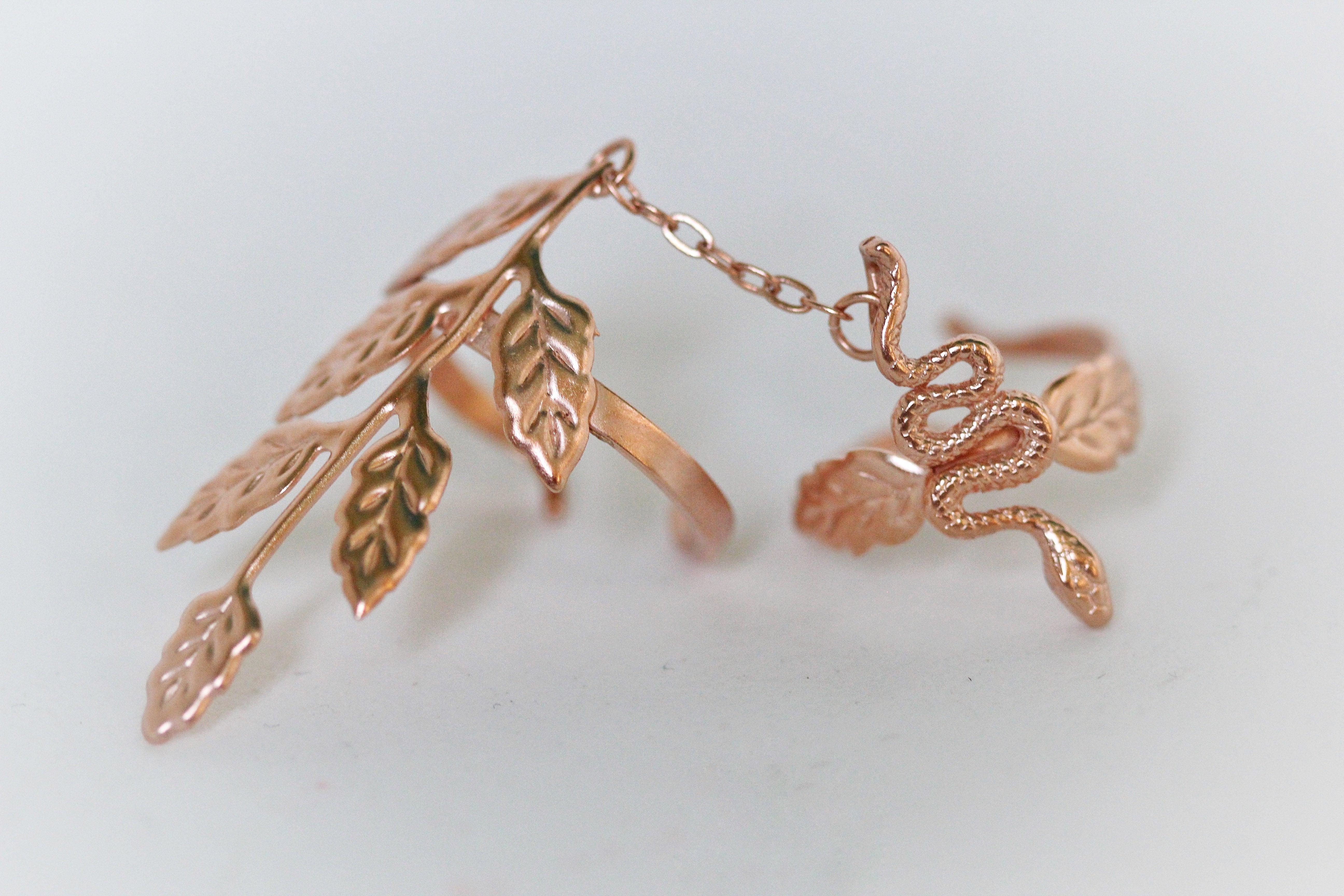 Preorder * Full Ring Snake & Leaves Ring