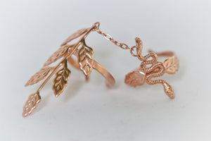 Preorder * Full Ring Snake & Leaves Ring