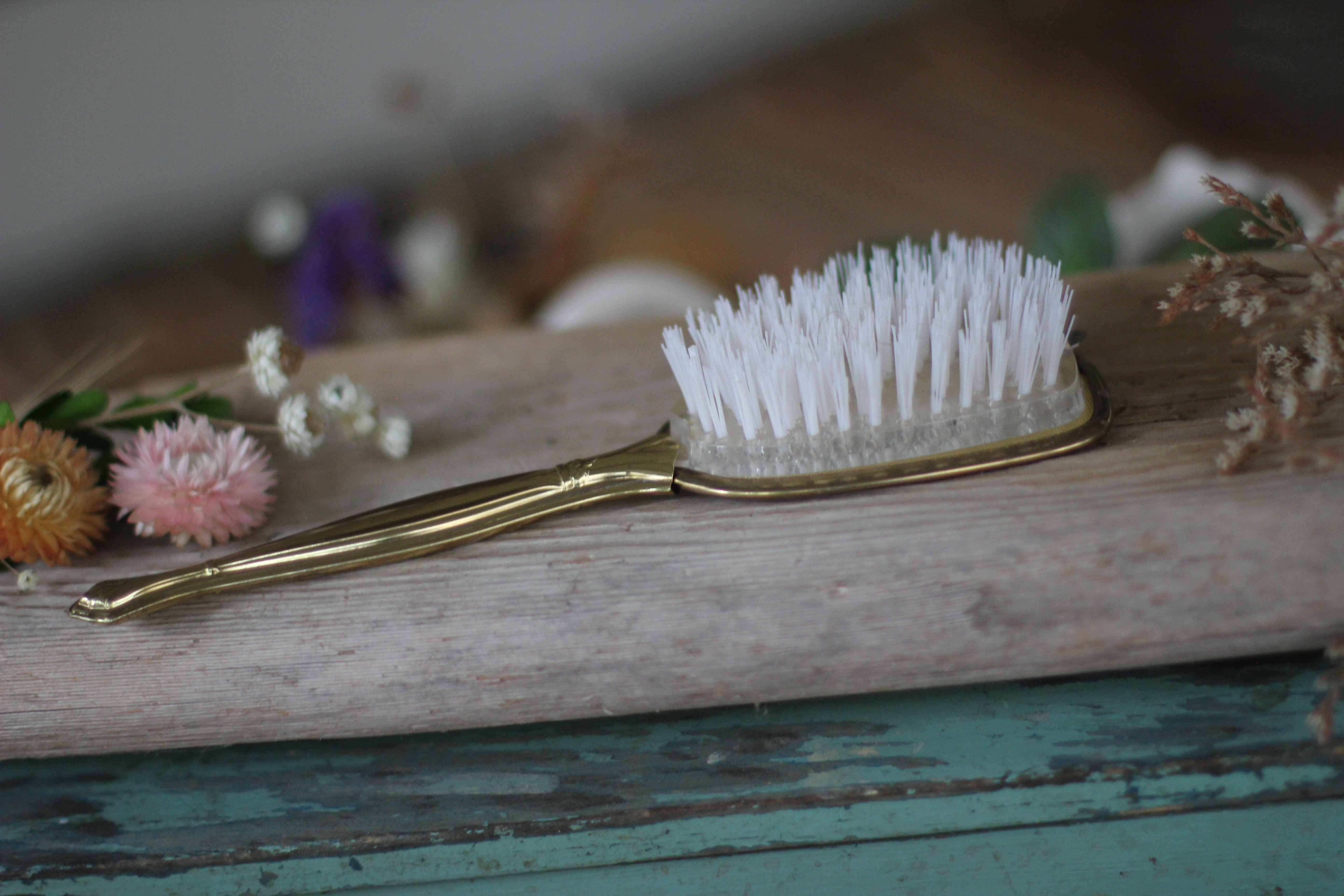 Antique Gold Hair Brush