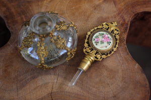 Antique Floral Perfume Bottle