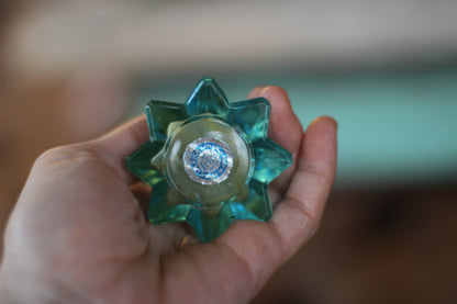 Vintage Irice Green Atomizer Perfume Bottle