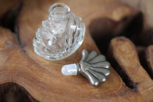 Antique Silver Seashell Perfume Bottle