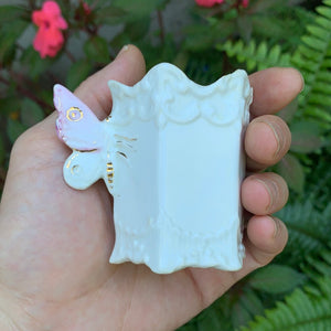 Antique Butterfly Porcelain Tea Cup