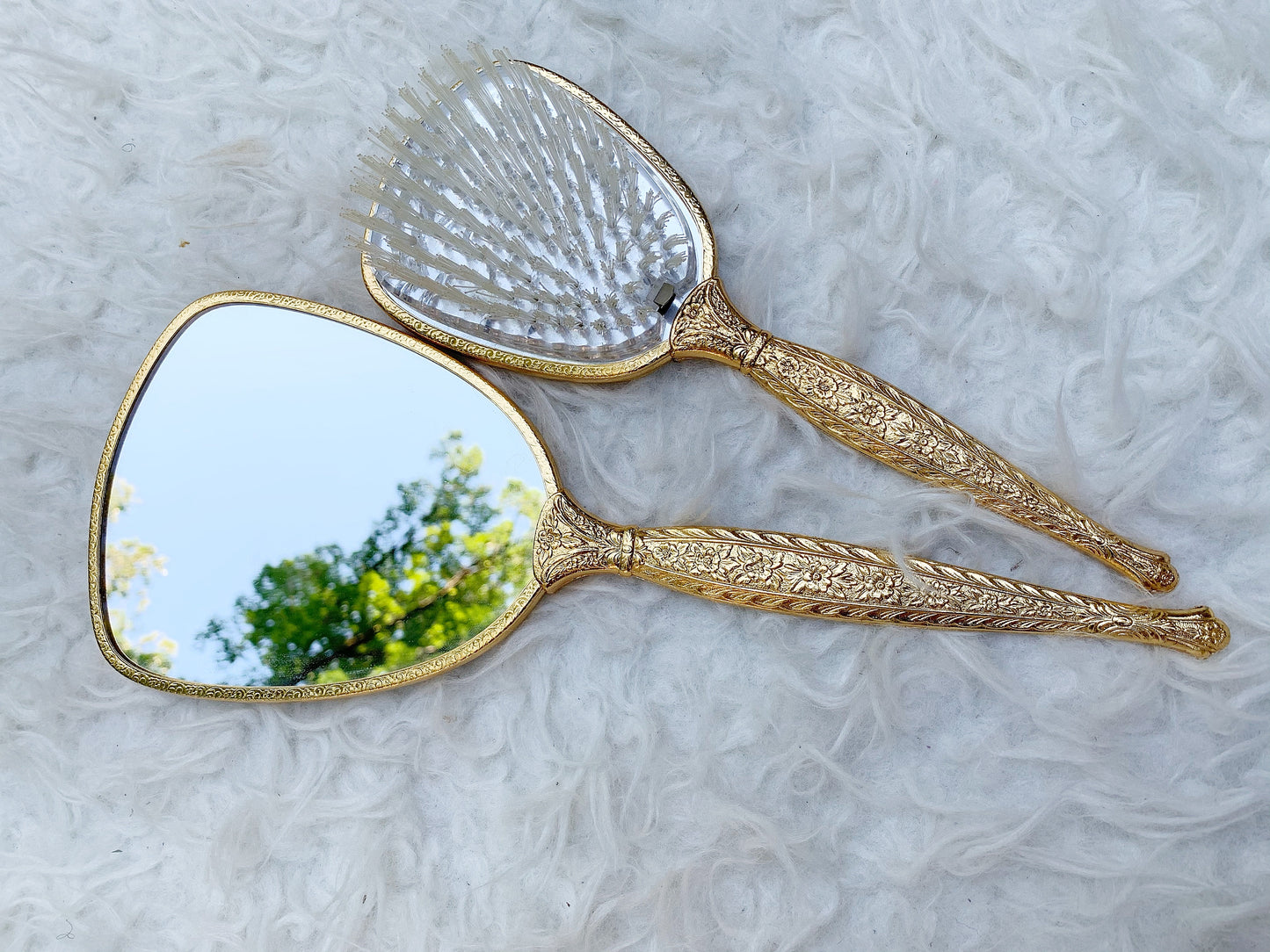 Antique Floral Vanity Set
