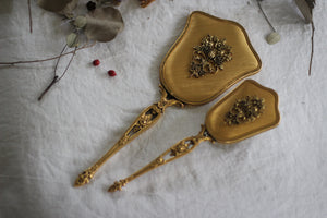 Antique Bronze Floral Vanity Set