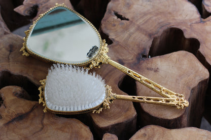 Antique Rare Floral Roses Vanity Set