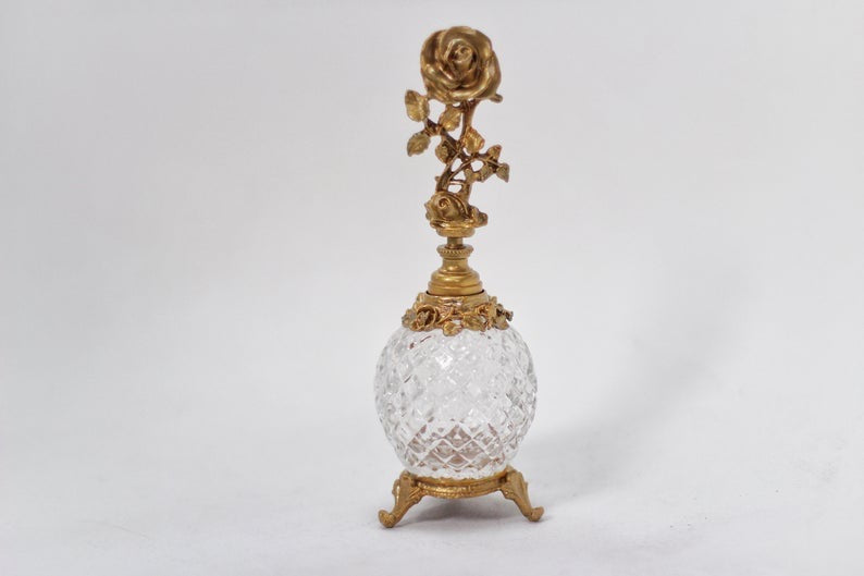 Antique Tall Rose Perfume Bottle