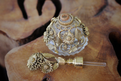 Antique Filigree Sunflower Matson Perfume Bottle